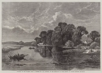 Sommer auf der Themse, in der Ausstellung der Society of British Artists